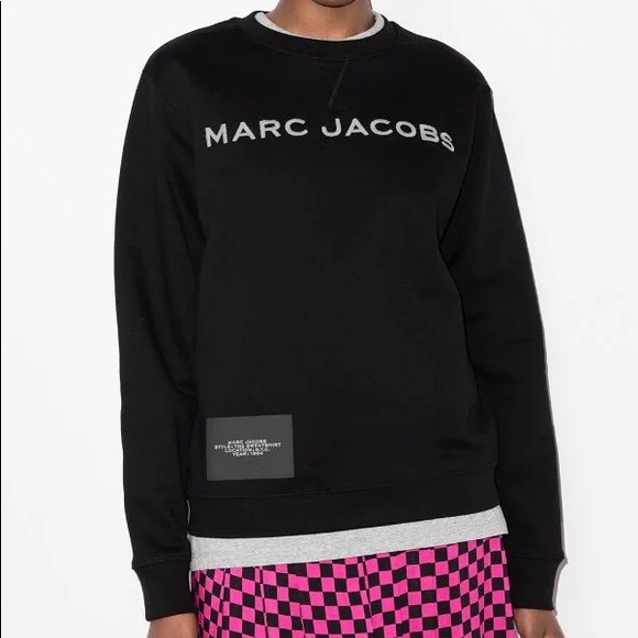 Marc Jacobs Tops Jacobsembroidered Logo Sweatshirt Poshmark Wall Hanging Stand For Plants Coconut Fibre Basket Liner